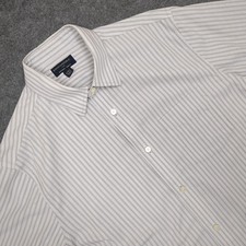 Banana Republic Non Iron Slim Fit Striped Dress Shirt Mens L