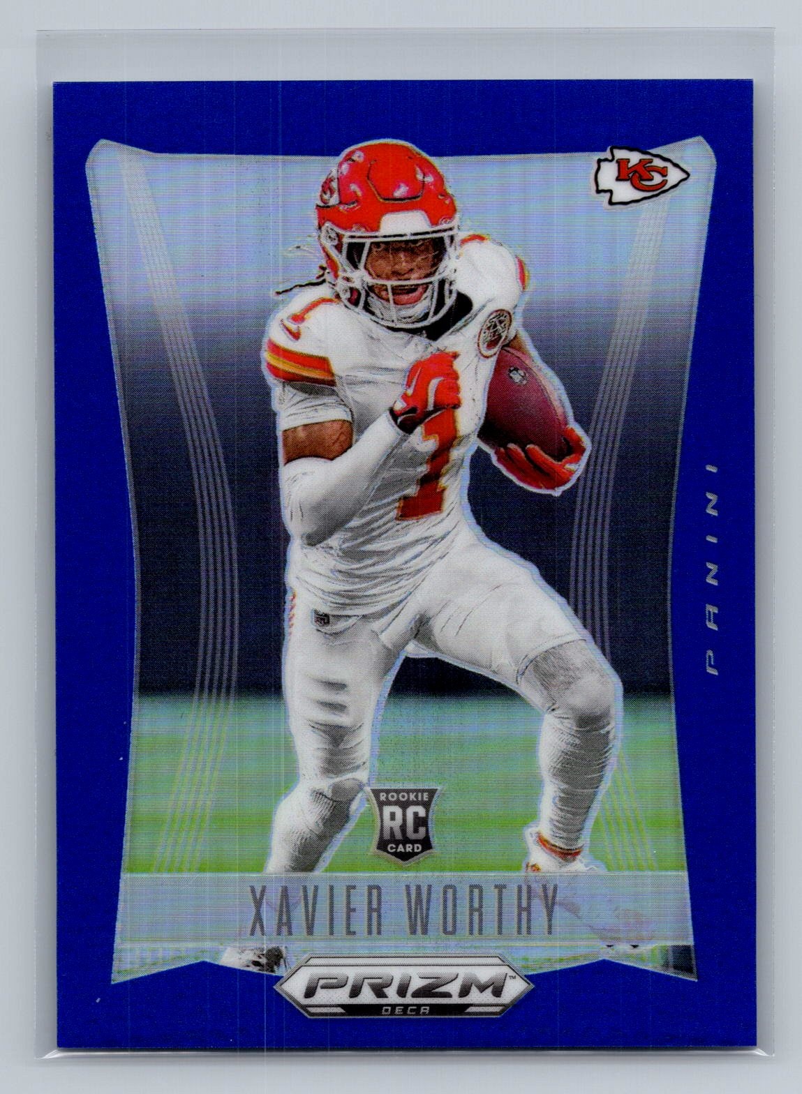 2024 Panini Prizm Deca #158 Xavier Worthy Blue Prizms #/149