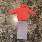 Vintage Barbie Orange Sweater and Gray Skirt from Sweater Girl #976