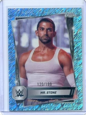 2025 Topps Chrome WWE MR. STONE #173 AQUA SHIMMER REFRACTOR /199