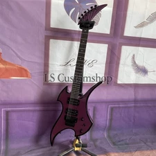 Metallic Purple Rockingbird Electric Guitar 6 String HH Pickup Floyd Rose Bridge