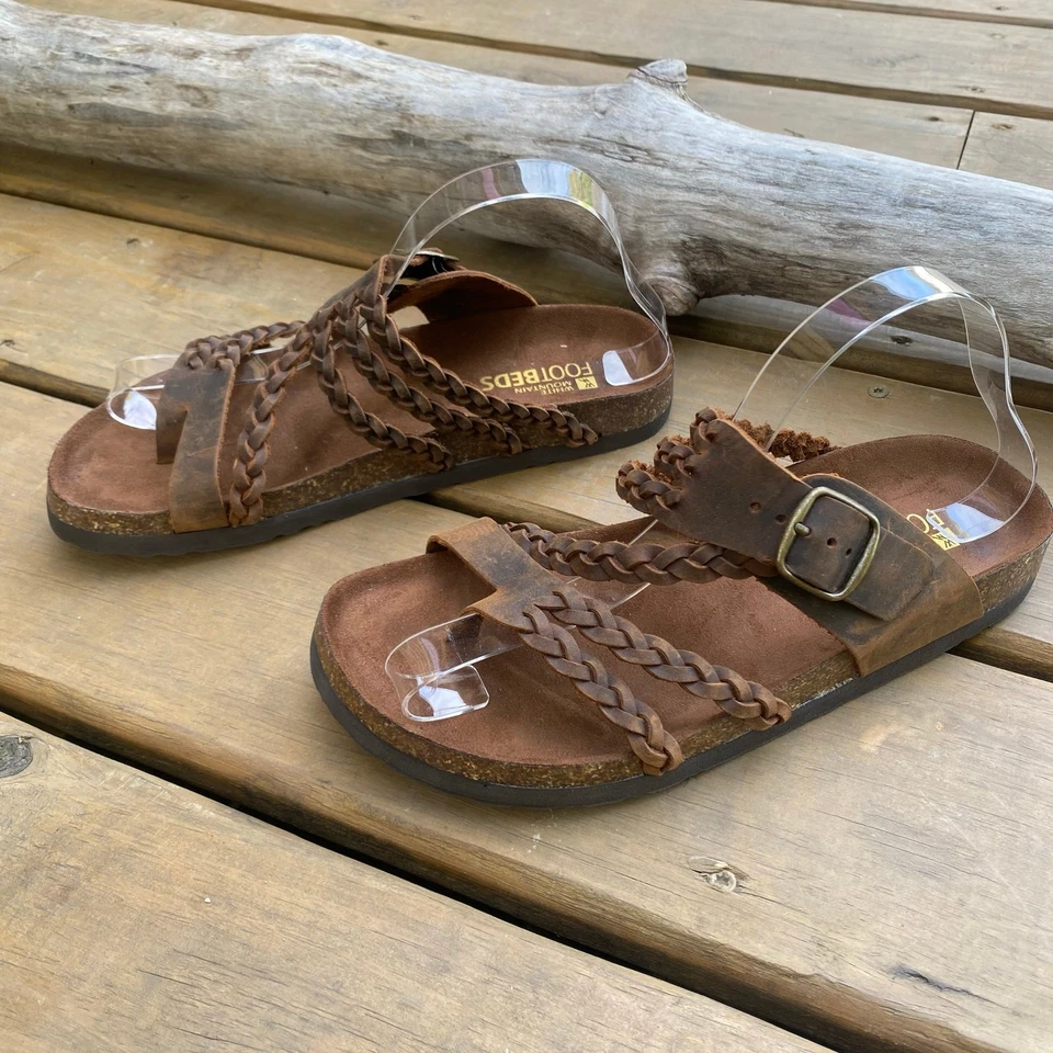 White Mountain brown braided sandals 8.5 - Image 2 of 4