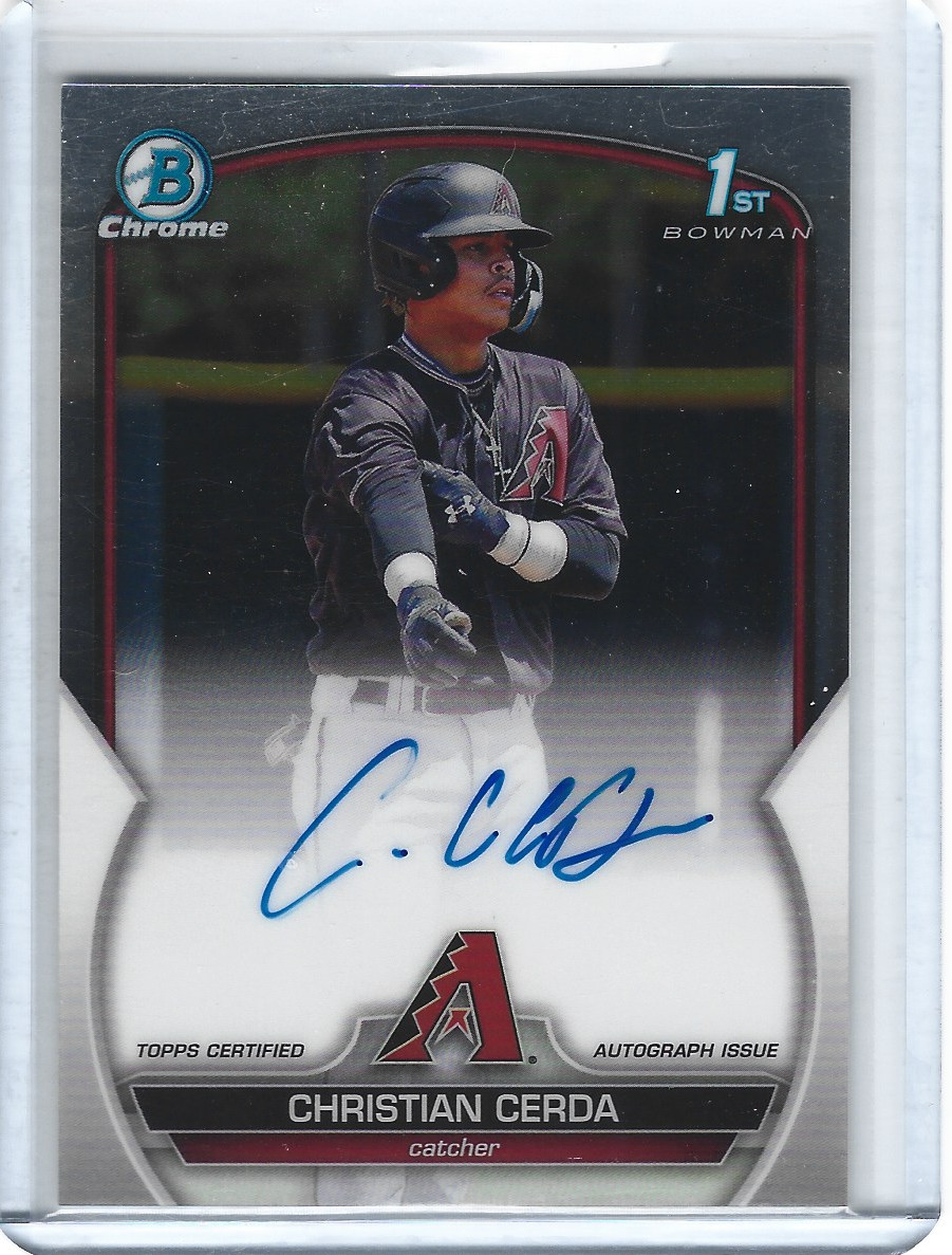 2023 Bowman Chrome - Prospect Autographs Christian Cerda #CPA-CCE (AU, RC)