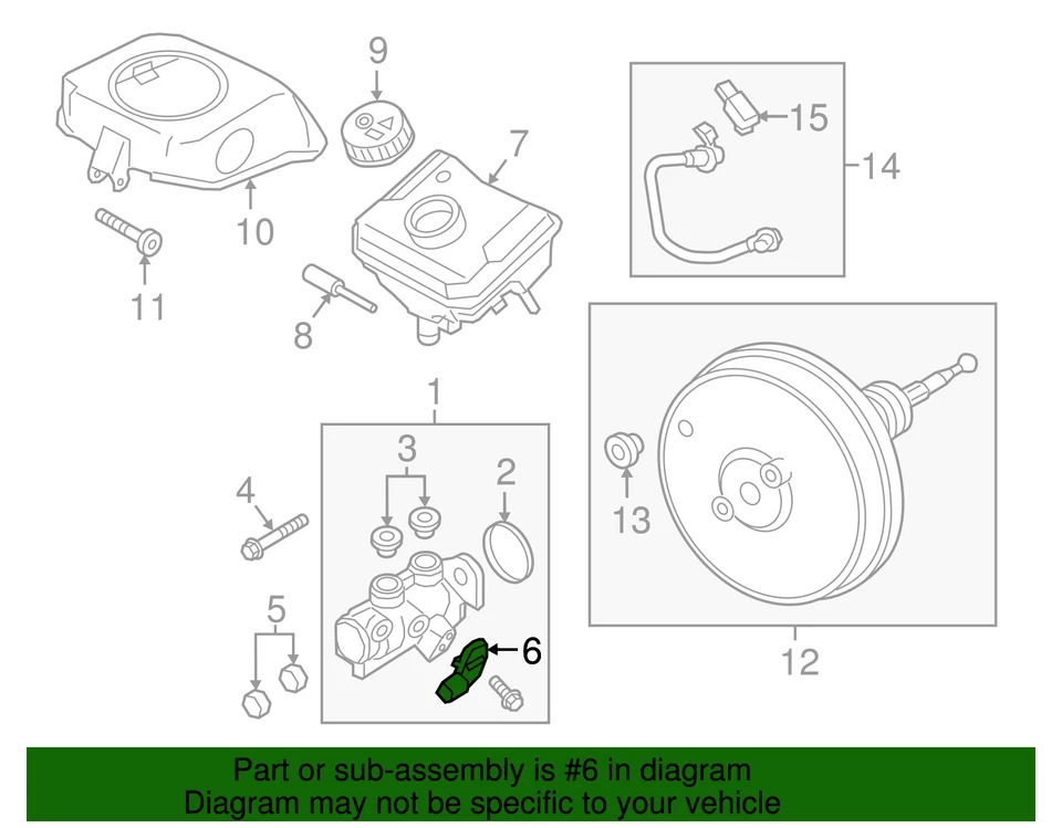 正品奥迪主缸维修套件 5G0-698-459 — 第 2/3 张图片