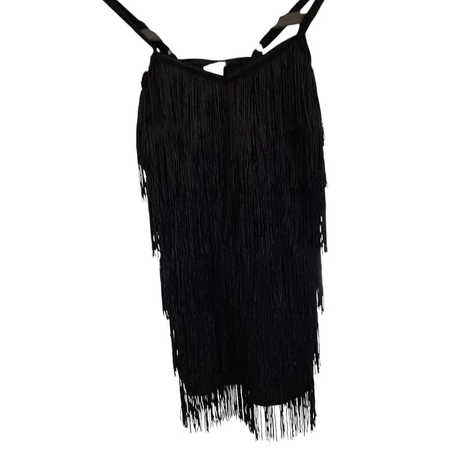 Women's Spirit Of Halloween Flapper Fringed Top Costume Party Sizes S/M Black - Image 2 of 4