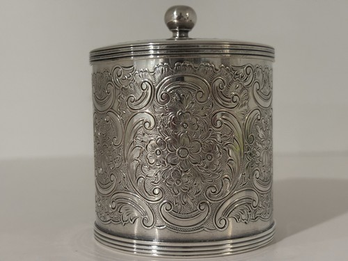 Vintage Barker Brothers Silverplate Small Tea Caddy Covered Box Made In England