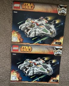 LEGO Star Wars:The Ghost 75053 Rebels 100% Complete w/Box, Manuals, Minifigs