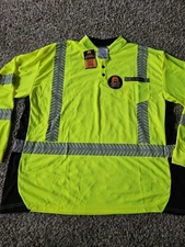 KwikSafety MECHANIC Hi Vis Reflective Long Sleeve ANSI Class 2 Safety Shirt