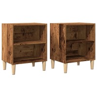 Nachttisch 2Er Set Altholz-Optik 40X30X50 Holzwerkstoff
