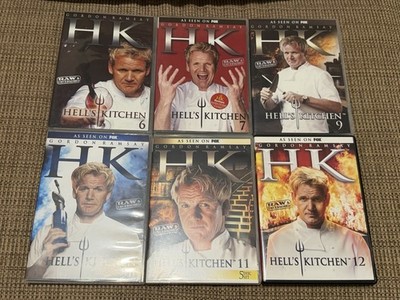 Gordon Ramsay Hell's Kitchen Seasons 6,7,9,10,11,12 DVD Set Raw & Uncensored