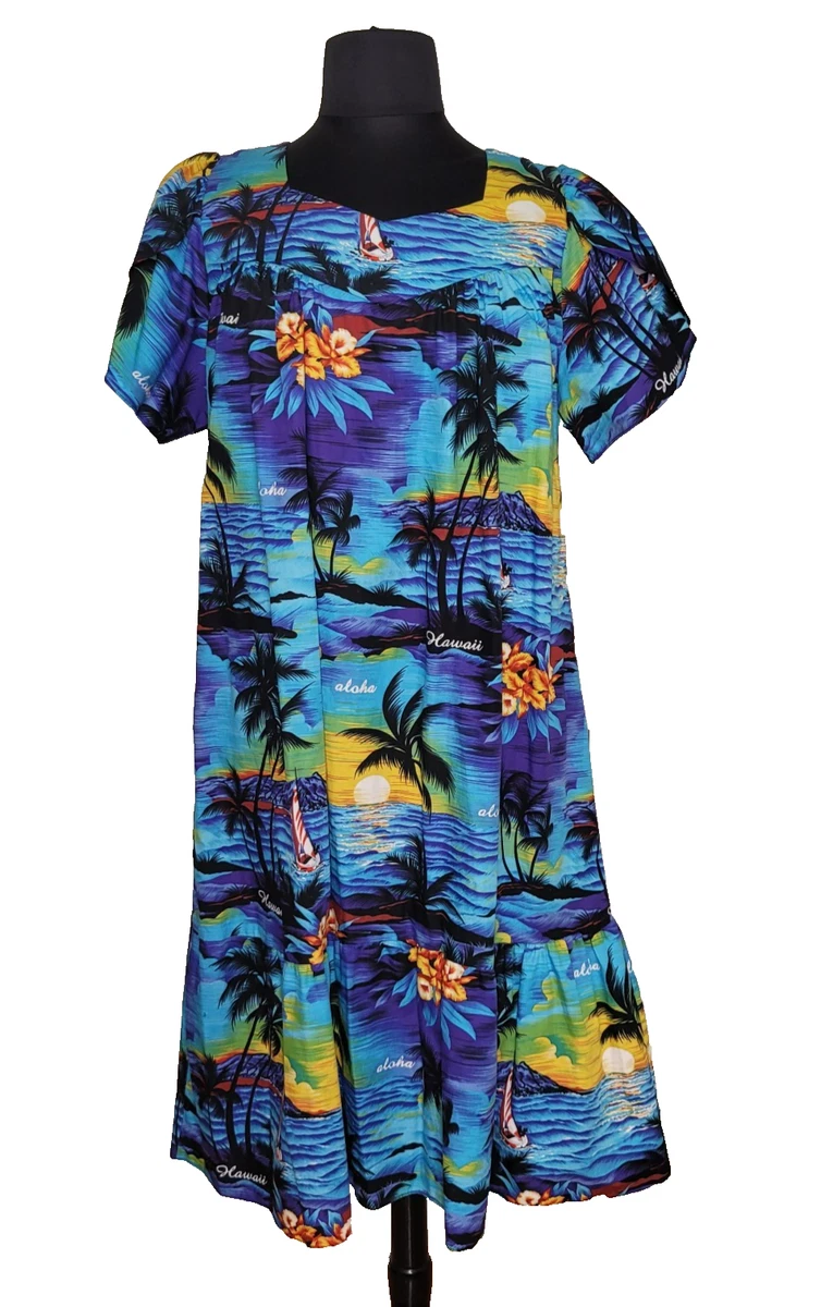 chinese dress ladies Waipio Off Shoulder Hibiscus Ankle Length Hawaiian Dress main image 1