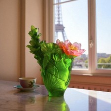 Daum Magnum Vase – Lotus Garden 05869 Limited Edition 99