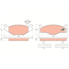 Satz Bremsbeläge Bremsklötze vorne für VW Jetta 1 16 2 19E Passat B1 33 | 671
