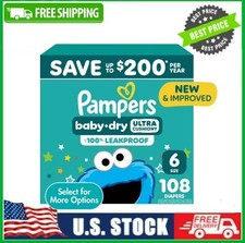 Pampers Baby Dry Baby Diapers Size 6, 108 Count