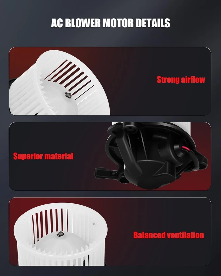 🆕 Motor soplador calentador de aire acondicionado para Dodge 2001-2004 Dakota 2001-2003 Durango 4885669AC Foto 4 de 4