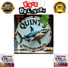 Jaws Movie Amity Island Shark Metal Sign Vintage Retro Tin Sign Wall Decor 7.8in