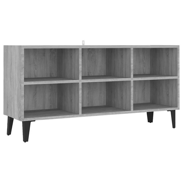 Tv-Schrank Mit Metallbeinen Grau Sonoma 103,5X30X50 Cm-image