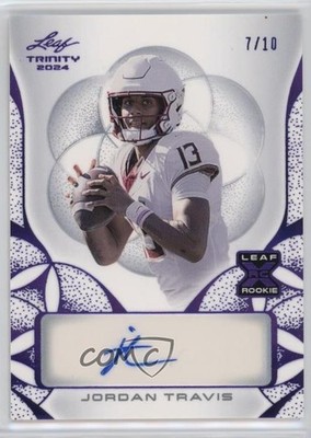 2024 Leaf Trinity Purple /10 Jordan Travis #BA-JT2 Auto 1p4b