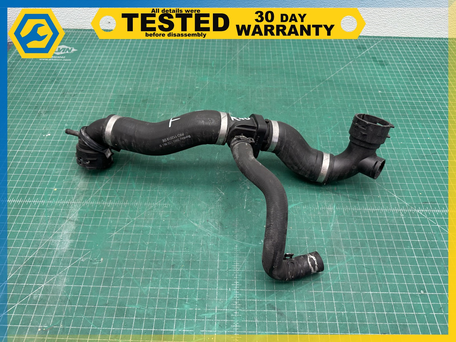 06-12 BENTLEY Flying Spur 6.0L W12 UPPER COOLANT WATER HOSE TUBE PIPE OEM