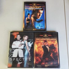 James Bond 007 DVD Bundle World Is Not Enough Spectre Living Daylights