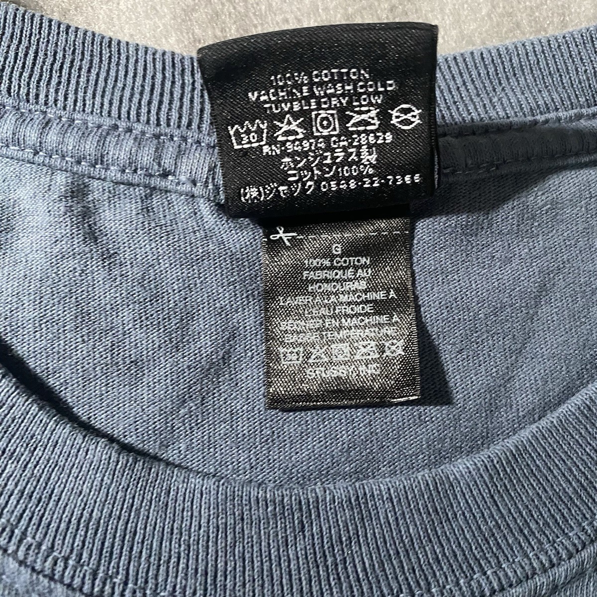 Stussy S Logo Graphic T Shirt Mens Large Blue Casual Skate