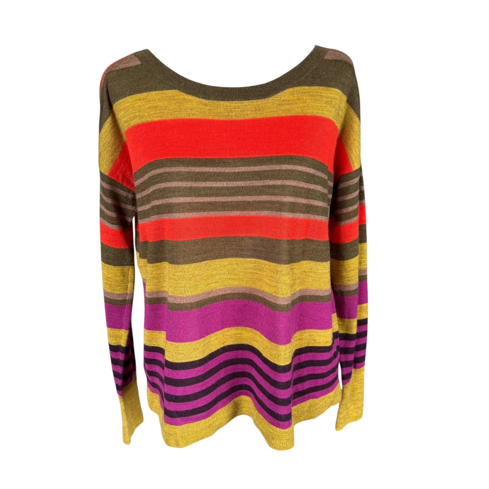 LOFT multicolor striped pullover top sweater wome… - image 1