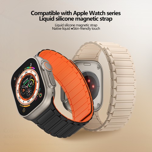 Magnetyczny pasek sportowy do Apple Watch Ultra 2 10 9 8 7 6 5 38-49MM silikonowy pasek - Zdjęcie 12 z 40