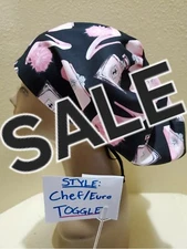 Stilettos and Purses SALE Women's  Euro/Chef Surgical Scrub Hat/Cap Handmade