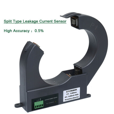 Split Type AC Leakage Current Sensor High Accuracy with Range 0.00mA to 60A 