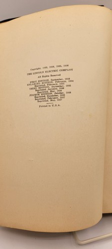 Procedure Handbook of Arc Welding Design and Practice Fourth Edition 1936 - Picture 6 of 9