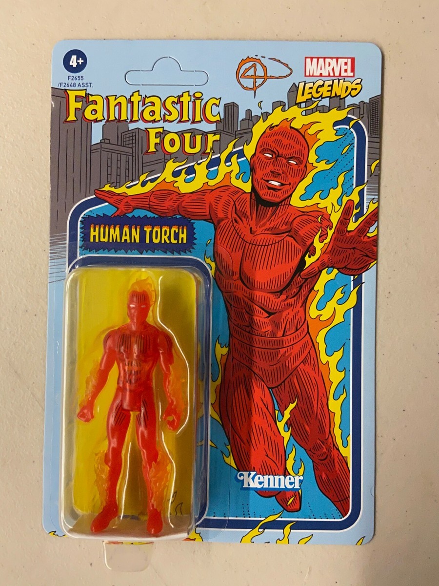 MARVEL LEGENDS RETRO CLASSIC FIGURINE HUMAN TORCH 15cm DISPO
