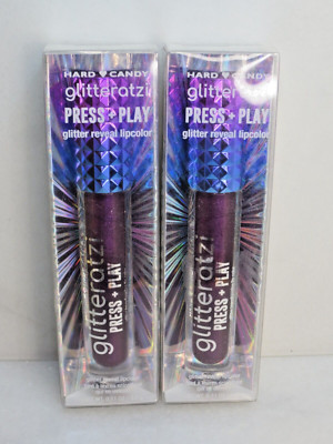 HARD CANDY GLITTERATZI PRESS+PLAY GLITTER REVEAL LIPCOLOR 1455 GLAMOUR .11OZ 2PC