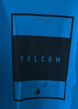Volcom TRUE TO THIS Aqua Blue Mens Modern T Shirt Size XL