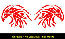 Tribal Eagle Two 5 Red Vinyl Decal Car Window Laptop Tablet Notebook Tumblers