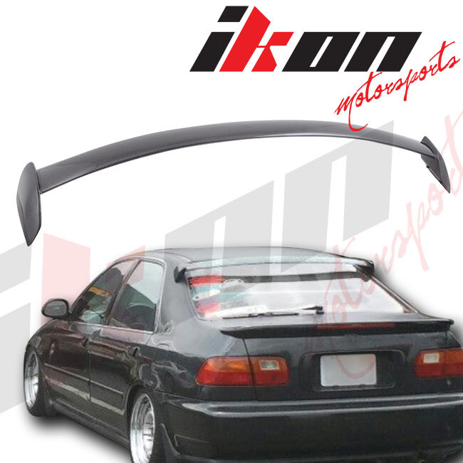 Fits 92-95 Honda Civic 4Dr Sedan JDM Style Roof Spoiler - CF