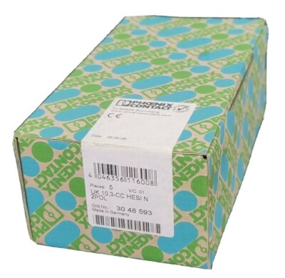 5 NEW SEALED PHOENIX CONTACT UK 10,3-CC HESI N 2POL TERMINAL BLOCKS 30 48 593 