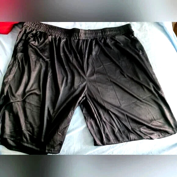 Pantalones cortos deportivos de secado rápido para hombre talla 3X grandes negros Foto 2 de 4