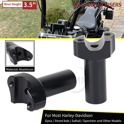 3.5'' Straight Handlebar Risers For Harley Softail Dyna Super Glide Sportster 883