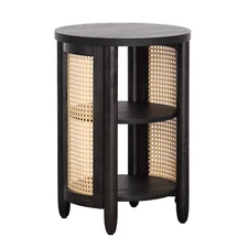 SIDE END TABLES with Shelves Springwood Brown/Beige Available