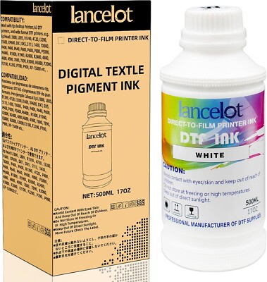 Lancelot White 500ML DTF  Ink for Epson L1800 1300 805 800 P600 P800 Printer