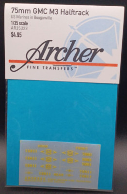 Archer | No. AR35323 | 1:35 75mm GMC M3 Halftrack Transfers