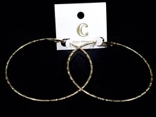 CHARMING CHARLIE FASHION HOOP EARRINGS GOLDEN FASHION JEWELRY