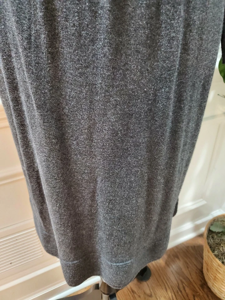 Vestido Suéter New Directions Gris Rayón Cuello Redondo Manga Larga Hasta la Rodilla XL Foto 4 de 4