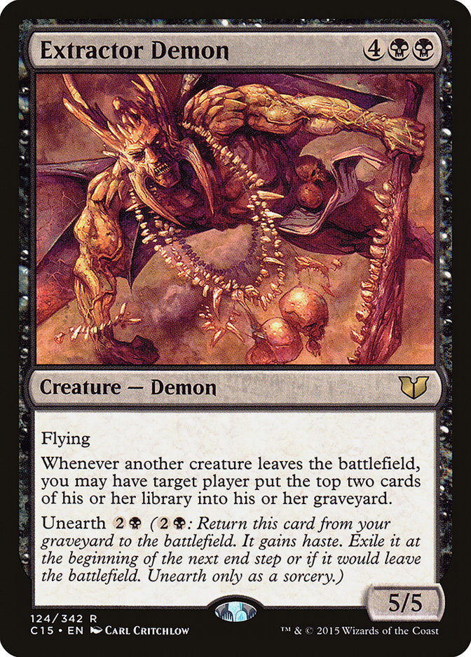 MTG Magic the Gathering Extractor Demon (124/392) Commander 2015 LP