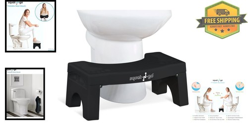 7” Foldable Toilet Stool - Compact Squatting Stool for Healthier Bowel Movements - Picture 2 of 10