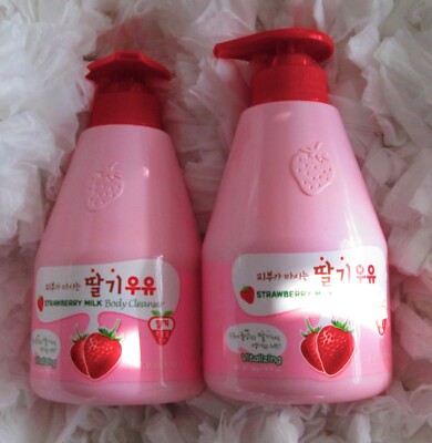 **2**  WELCOS KWAILNARA STRAWBERRY MILK BODY CLEANSER VITALIZING Ea 19.75 oz