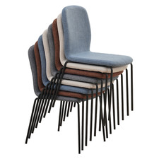 4x Stapelstuhl Konferenzstuhl stapelbar - Stühle Set Stoff - Albatros ENNA