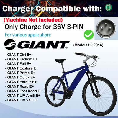 Smart Charger Adapter For Giant 36V Power Model 544M36V4A-06V 42V