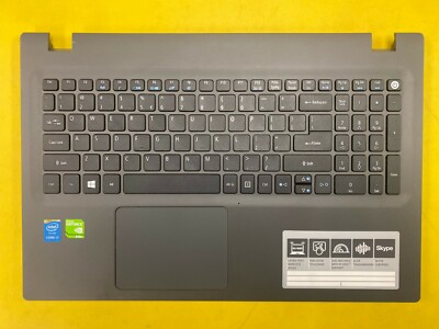 OEM Acer Aspire E15-573G Keyboard Assembly with Touchpad + Power Jack Cable 