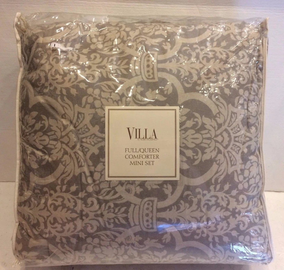 VILLA DELAMONT FULL/QUEEN COMFORTER MINI SET w/ 2 standard shams BRAND NEW! - Image 2 of 4